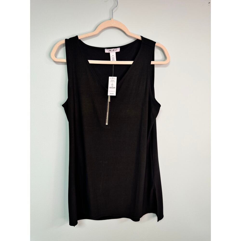 NWT! White House Black Market Sleeveless Top - Black & Gold - Medium